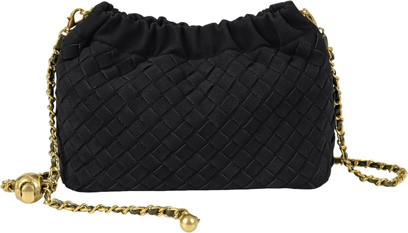 Joryin Woven Women's Crossbody Bag & Evening Purse, Trendy Dumpling Clutch & Hobo Cloud Shoulder Bag Trendy Dumpling Clutch - Image 1